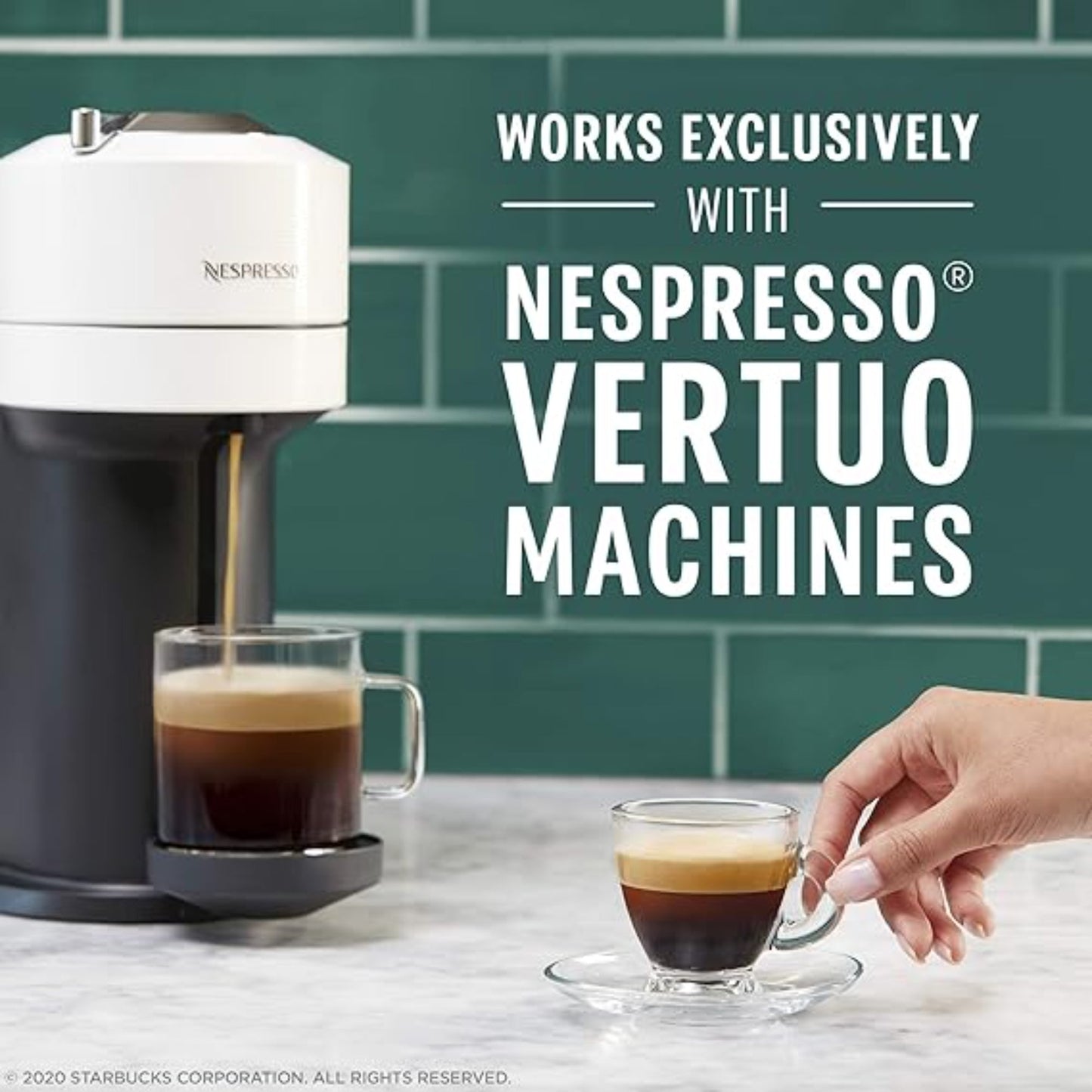 Starbucks by Nespresso Vertuo, Blonde Roast Espresso, 50-count Espresso Pods, Brews, 1.35 oz.