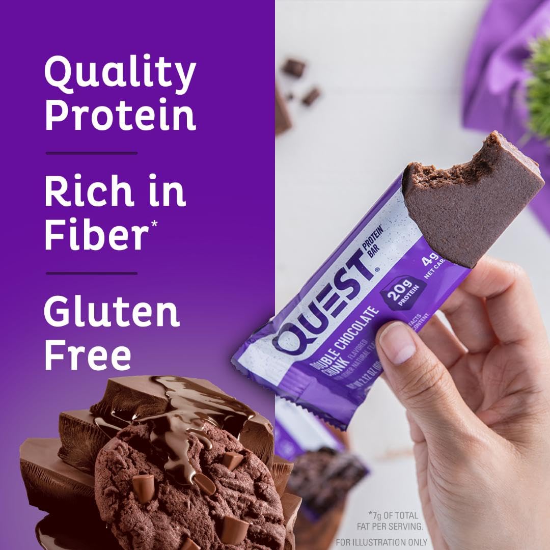 Quest Nutrition Double Chocolate Chunk Protein Bars, 12 Count