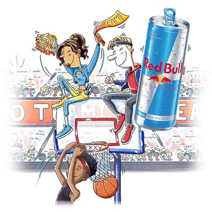 Red Bull Sugar Free Energy Drink with 80mg Caffeine plus Taurine & B Vitamins, 8.4 Fl Oz, 6 Packs of 4 Cans (Pack of 24)