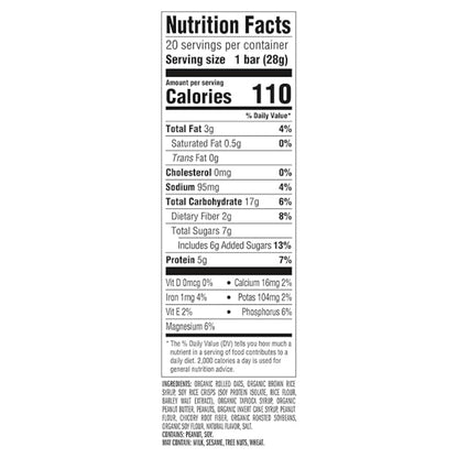 CLIF BAR Minis - Crunchy Peanut Butter - Made with Organic Oats - 5g Protein - Non-GMO - Plant Based - Snack-Size Energy Bars - 0.99 oz. (20 Pack)