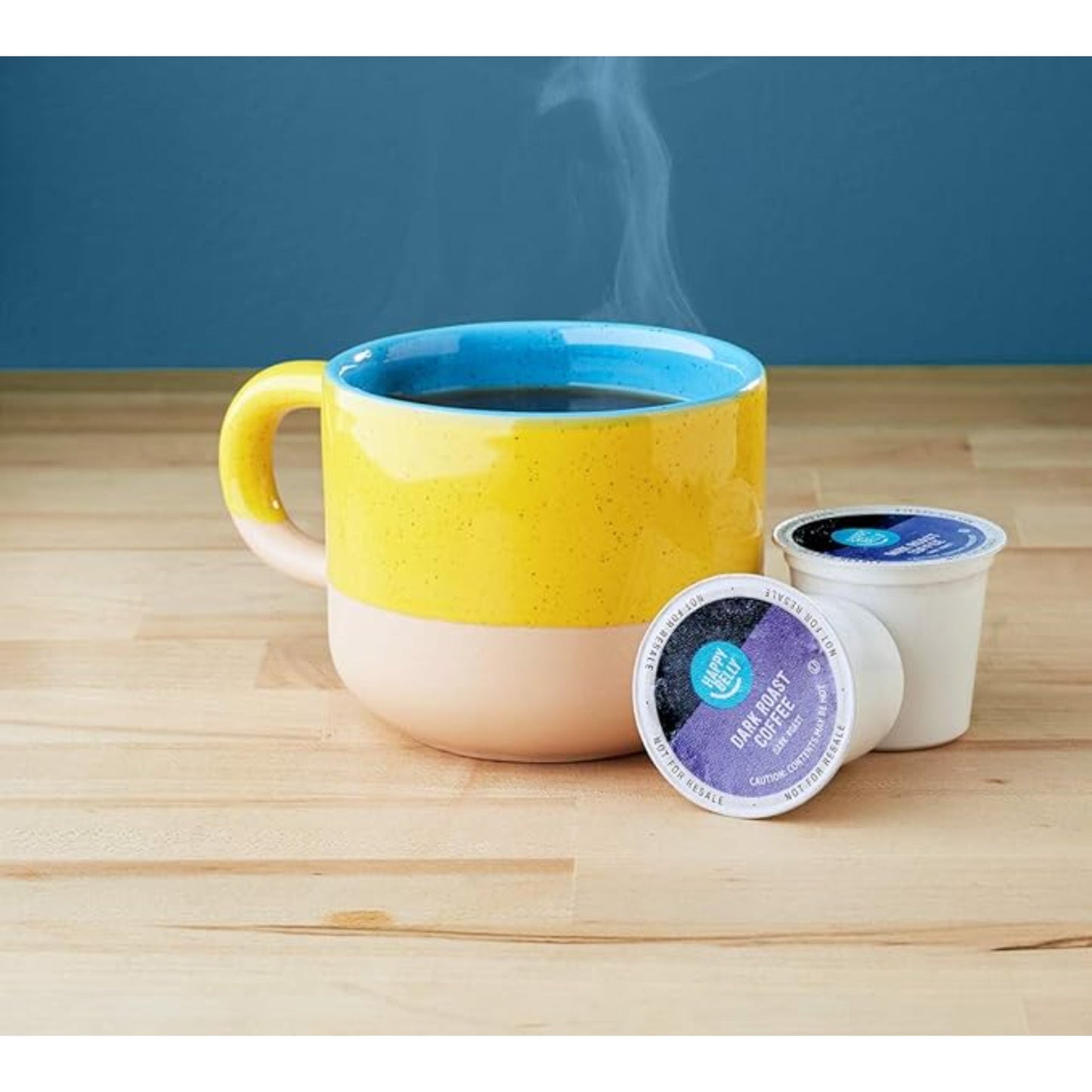 Amazon Brand - Happy Belly Dark Roast Coffee Pods, Compatible with Keurig 2.0 K-Cup Brewers, 100 Count