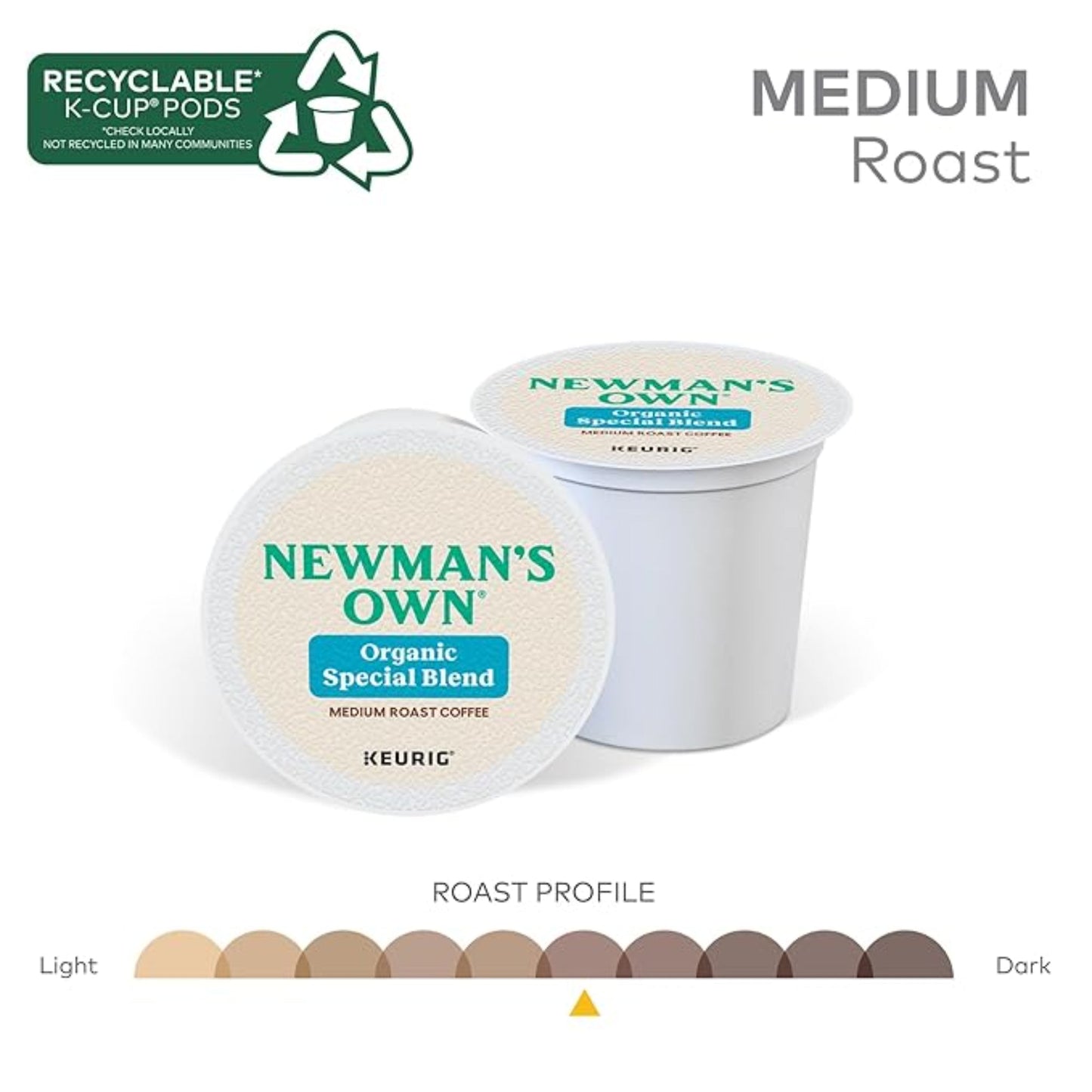 Newman's Own Organics Special Blend Keurig Single-Serve K-Cup Pods, Medium Roast Coffee, 96 Count