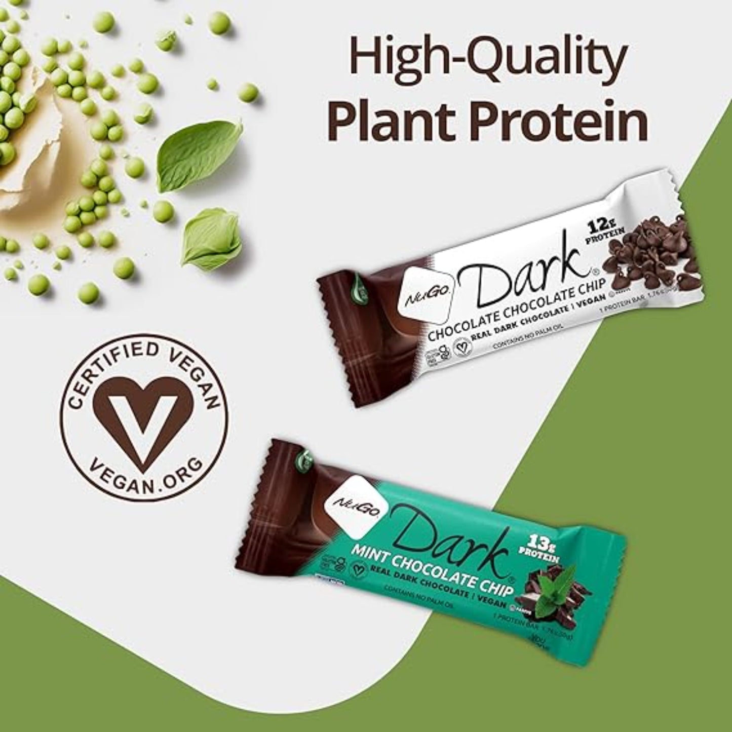 NuGo Dark Chocolate Pretzel and Sea Salt, 12g Protein Bar, Vegan, Gluten Free, Non-GMO, Kosher Pareve, 24 Count
