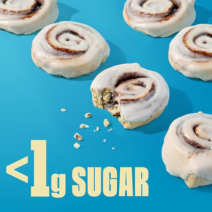 Legendary Foods 22g Protein Cinnamon Roll - Premium High Protien Bars, Low Carb Meal Replacement Snack, Low Glycemic Index, Gluten Free Snacks - Sweet Zero Sugar, Keto and Diabetic Friendly 10-Pack