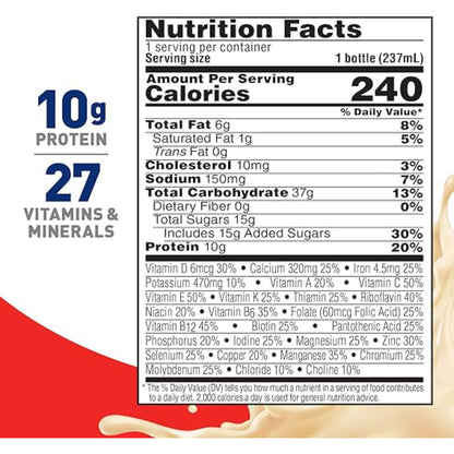 BOOST Original Ready to Drink Nutritional Drinks, Very Vanilla, 8 Fl Oz Bottles, Pack of 24