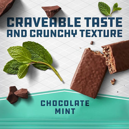 CLIF BUILDERS Protein Bars - Chocolate Mint Flavor - 20g Plant Based Protein - Gluten Free - Non-GMO - Low Glycemic - No Artificial Sweeteners - Value Pack, 2.4 oz. (12 Count)